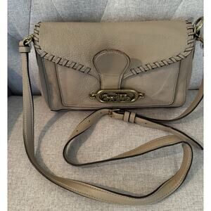 COACH Jade Shoulder Leather Bag Taupe Women’s Purse Crossbody